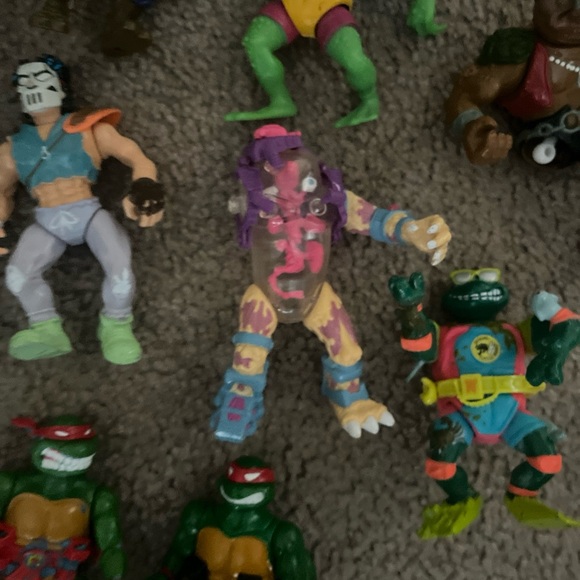 Lot of 14 Vintage Playmates TMNT Teenage Mutant Ninja Turtles, Case Too - Picture 5 of 7